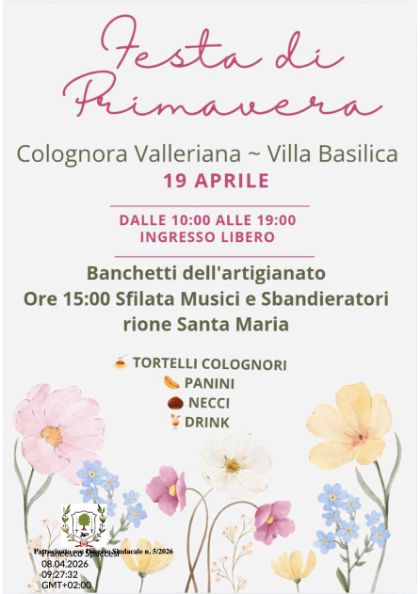 Festa di Primavera a Colognora Valleriana